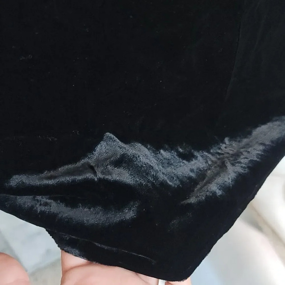 L'agence Velvet Spaghetti Strap Mini Black Dress - Picture 6 of 9